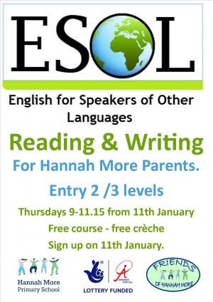 New ESOL course starting Thursday 11th January